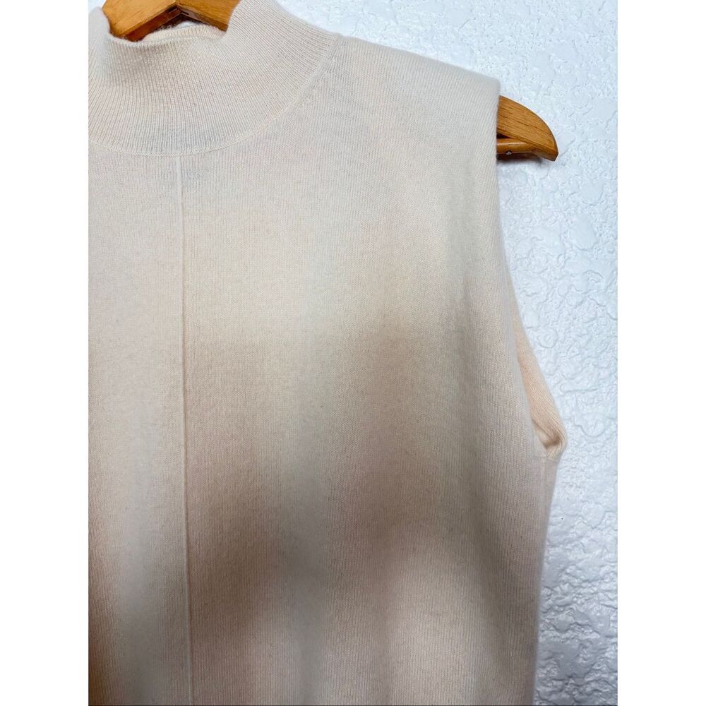 Banana Republic Franca Cashmere Padded-Shoulder Sweater in Cream Size S - Picture 7 of 12